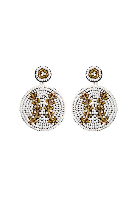 Bohemia Baseball Beaded Earrings