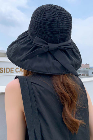 Bow Ties Wide Brim Sun Hat UPF50+