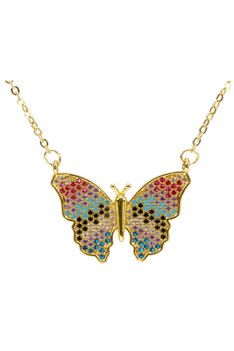 Mom & Butterfly Colorful Zicron Necklace