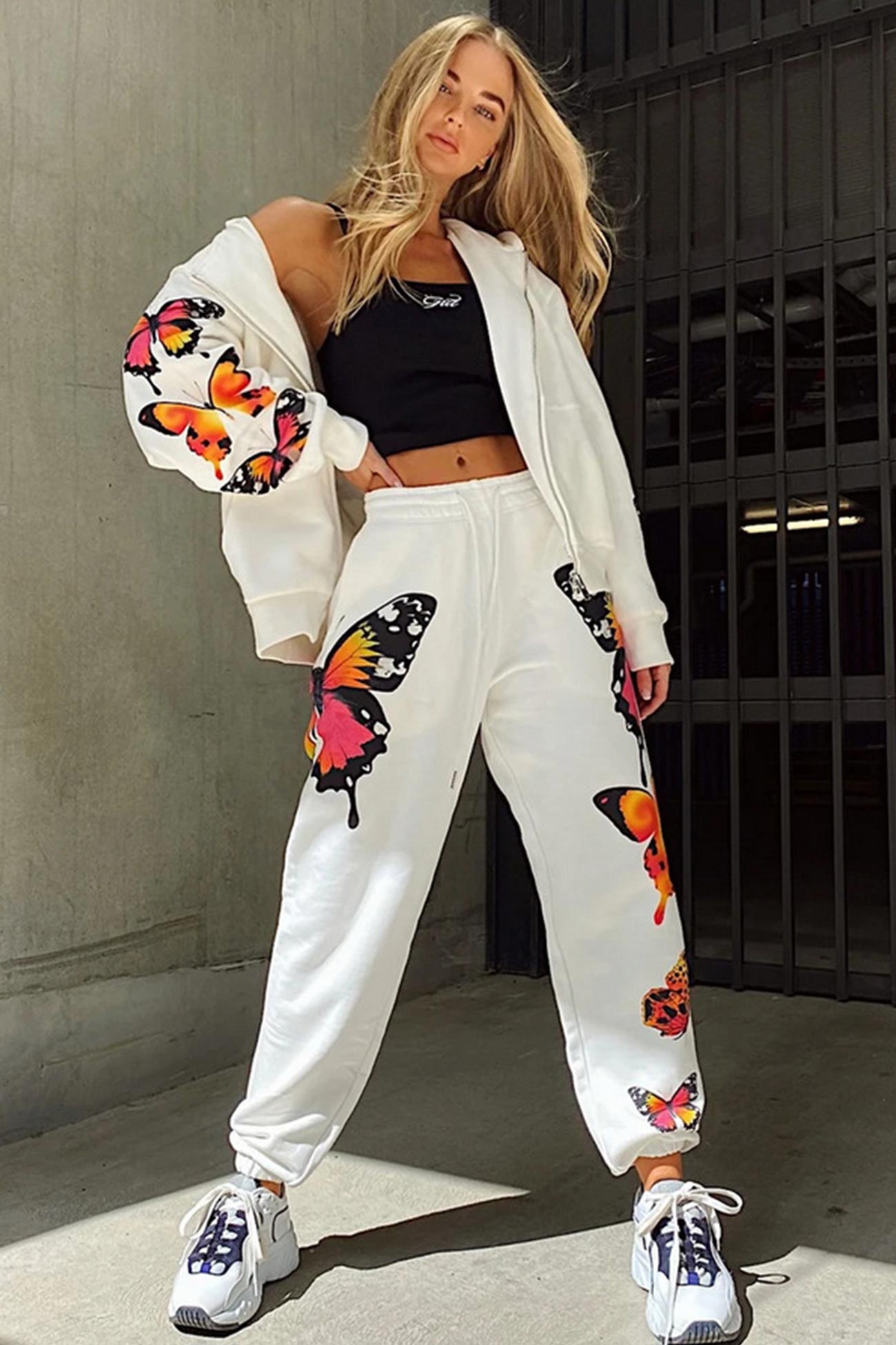 Butterfly sweatshirt 2024 and sweatpants set