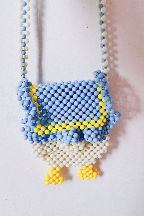 Cartoon Handmade Beaded Crossbody Bag