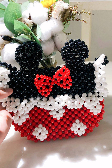 Cartoon Handmade Beaded Crossbody Bag