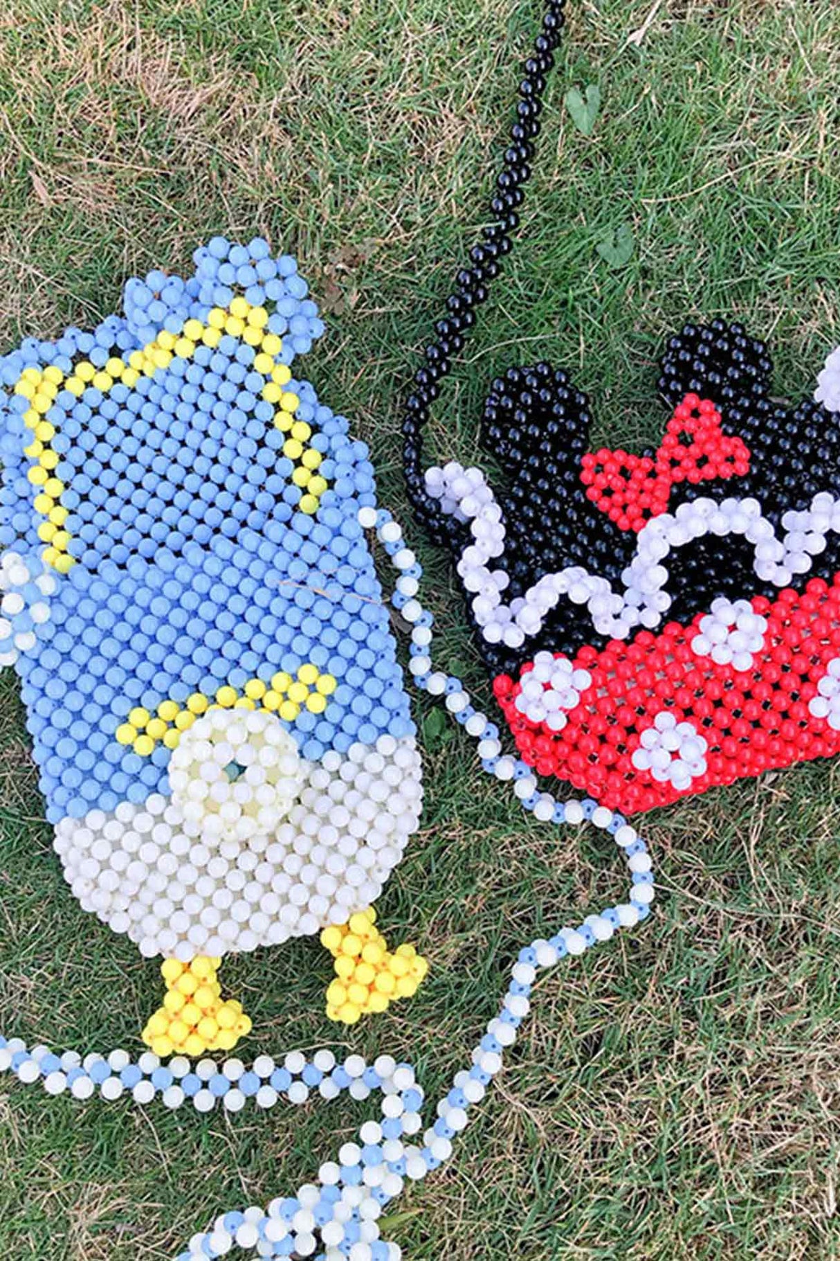 Cartoon Handmade Beaded Crossbody Bag