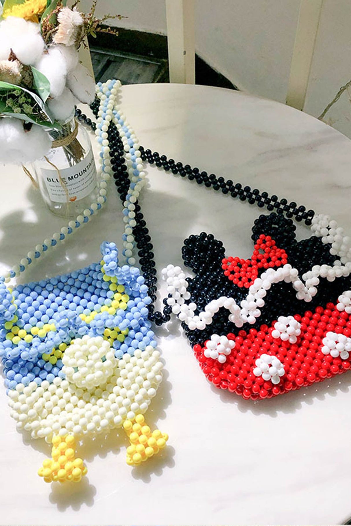 Cartoon Handmade Beaded Crossbody Bag