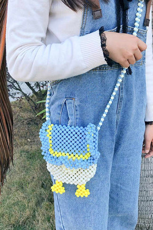 Cartoon Handmade Beaded Crossbody Bag