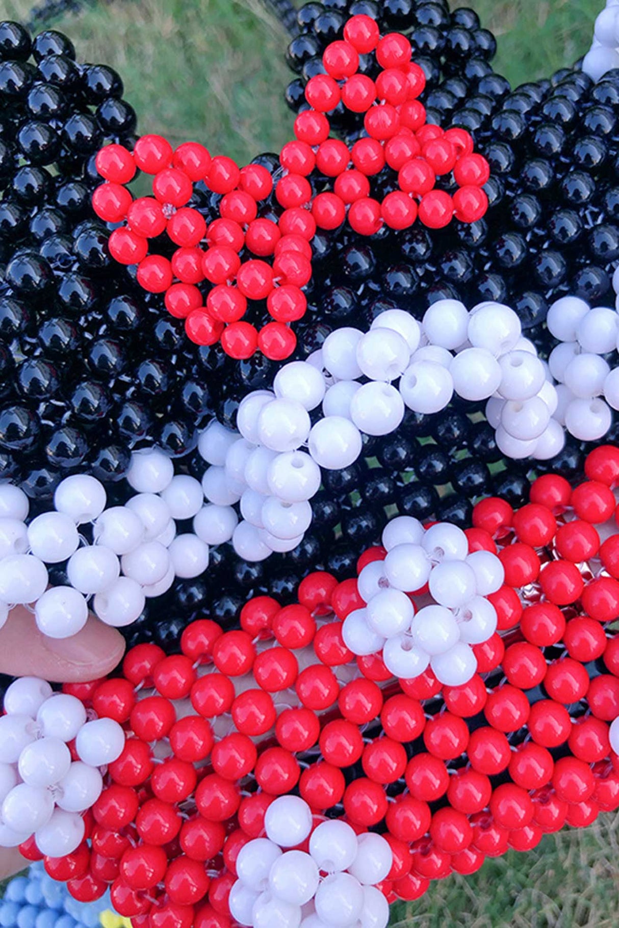 Cartoon Handmade Beaded Crossbody Bag