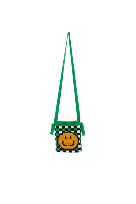Cartoon Smiley Knitted One-Shoulder Bag
