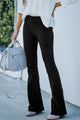 Solid Color Corduroy High-rise Flare Pants