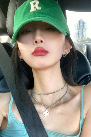 Letter R Embroidered Baseball Cap