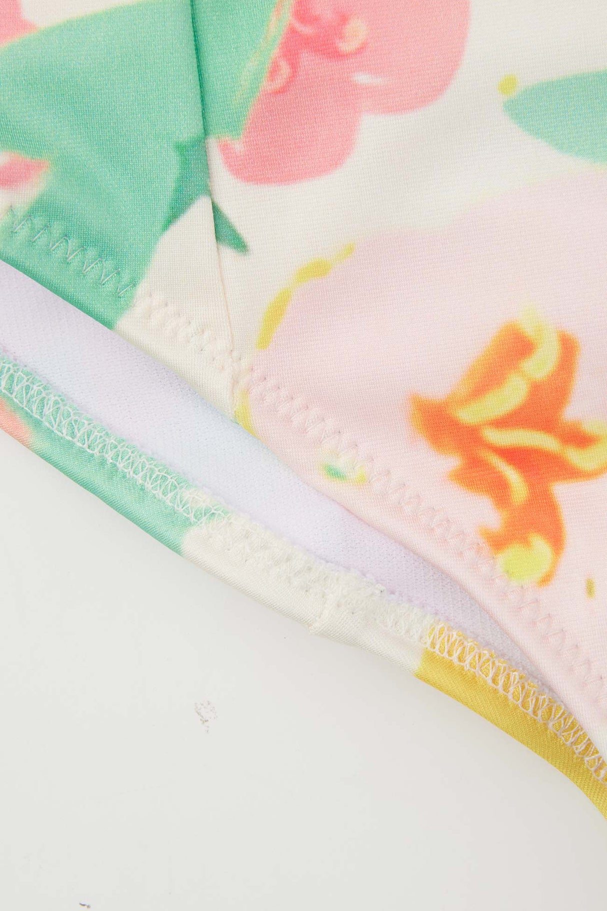 Colorful Floral Print One Piece Swimsuit