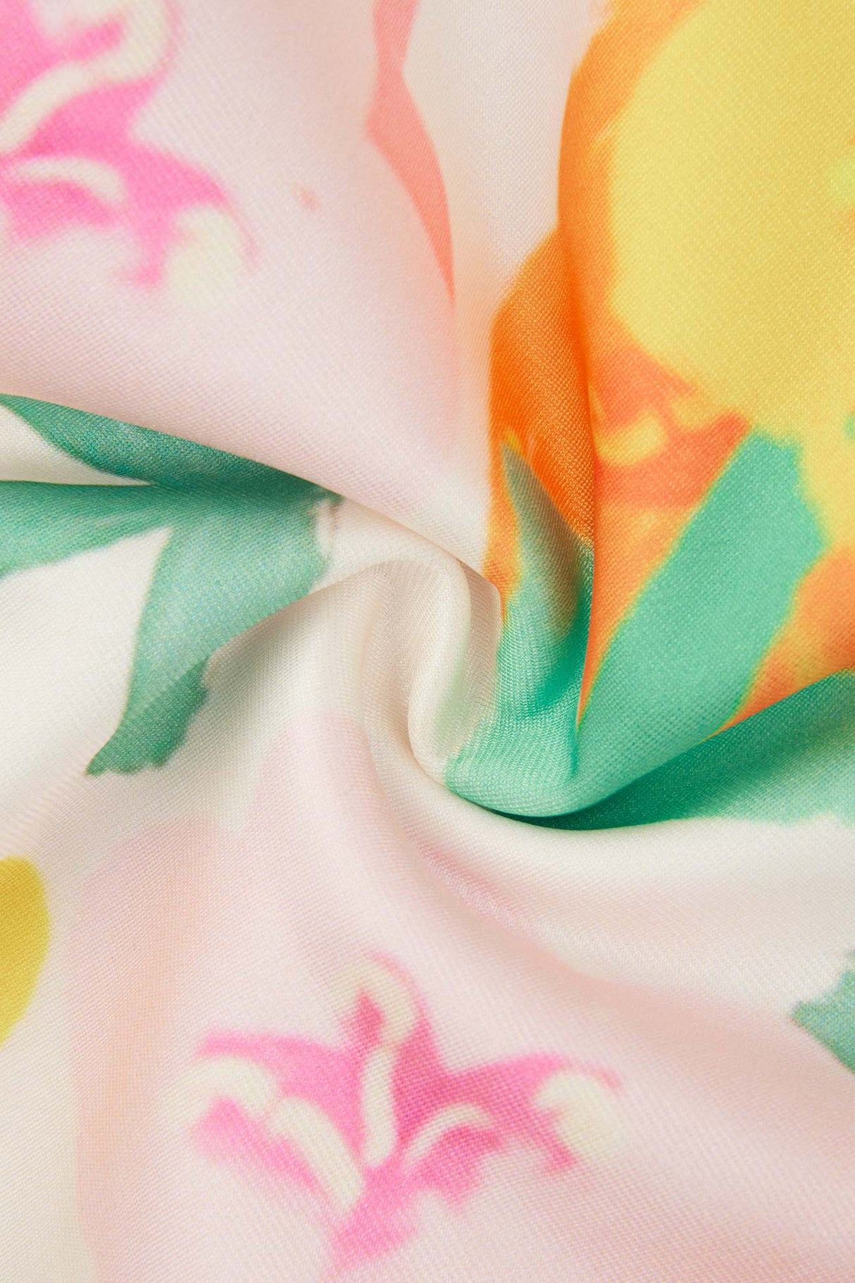 Colorful Floral Print One Piece Swimsuit