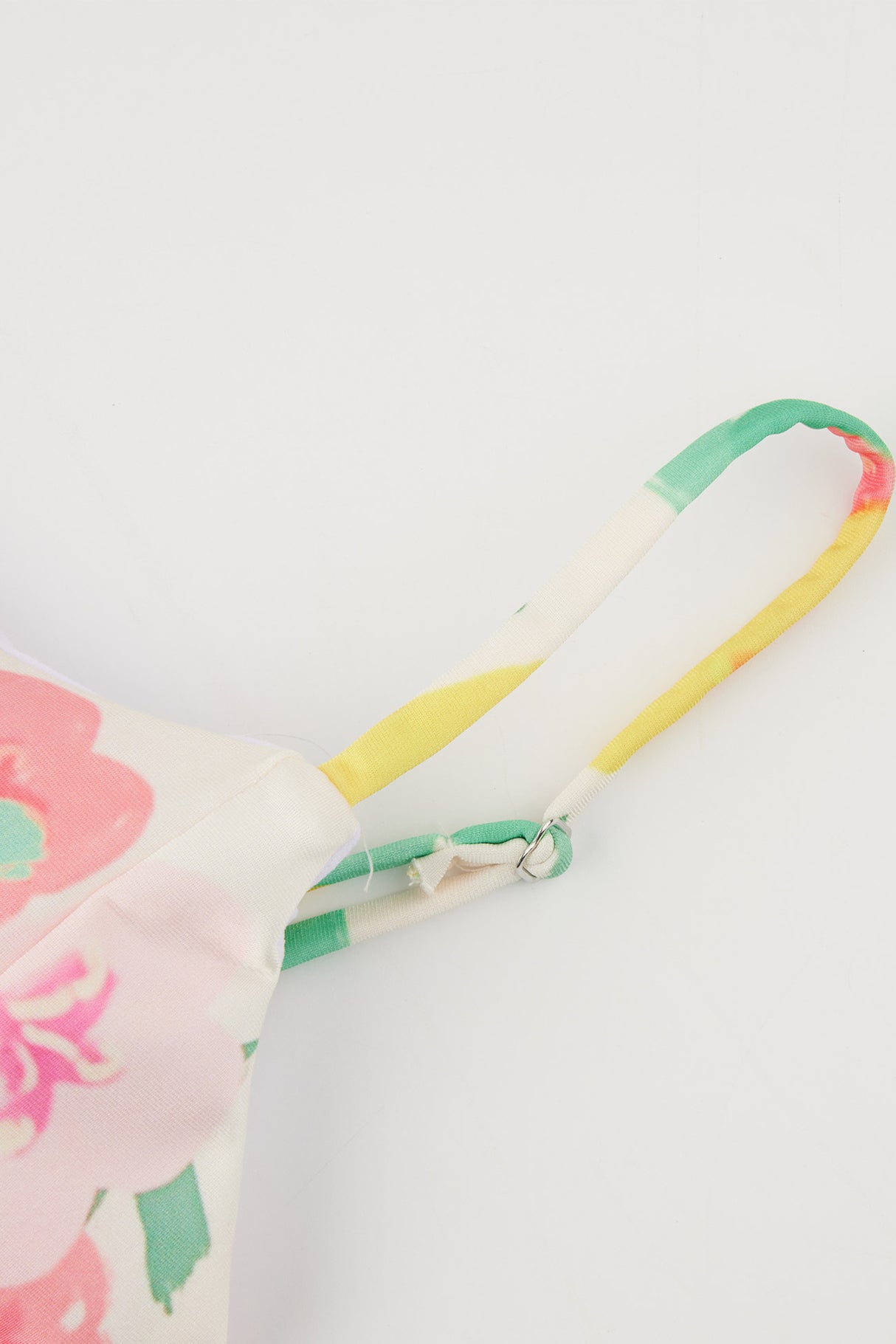 Colorful Floral Print One Piece Swimsuit