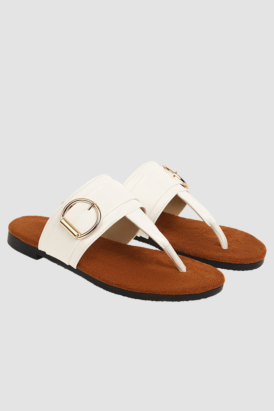 Multi Strap Toe Post Slingback Flat Sandals – AROLORA