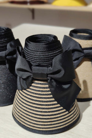 Foldable Bow Ties Straw Hat