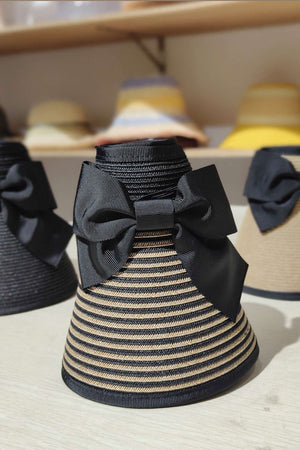 Foldable Bow Ties Straw Hat