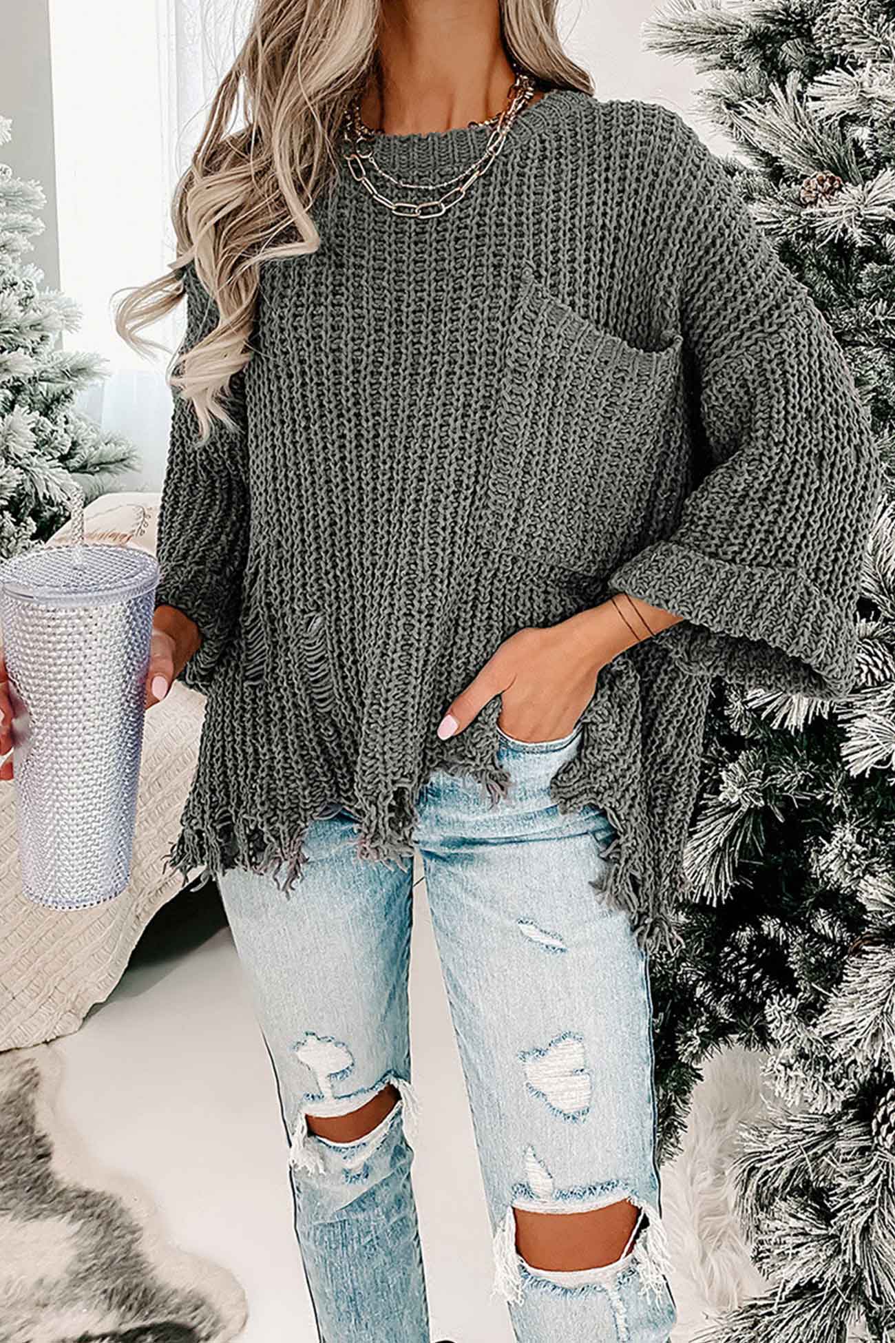 Loose 2025 grey sweater