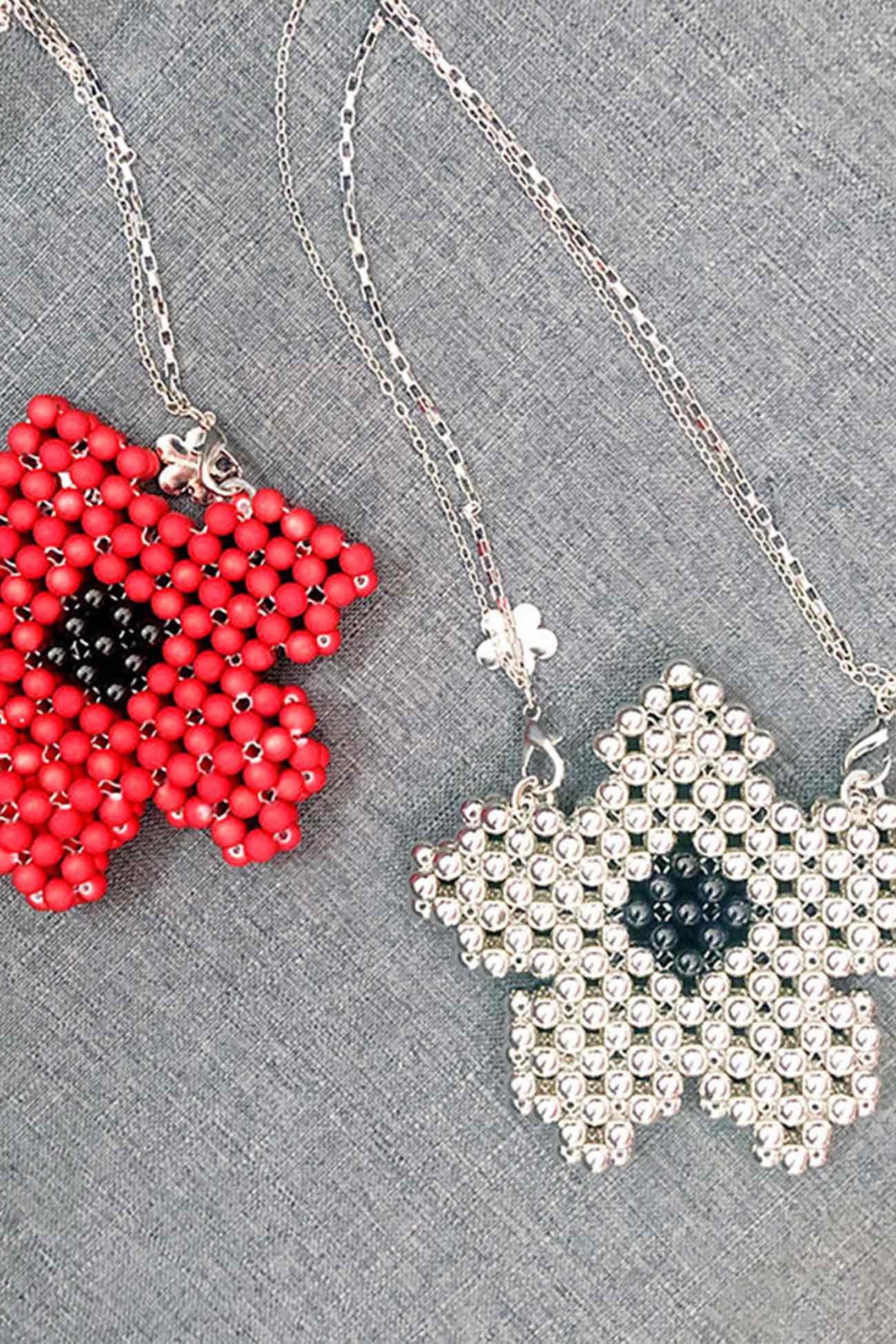 Handmade Pentagonal Beaded Crossbody Bag