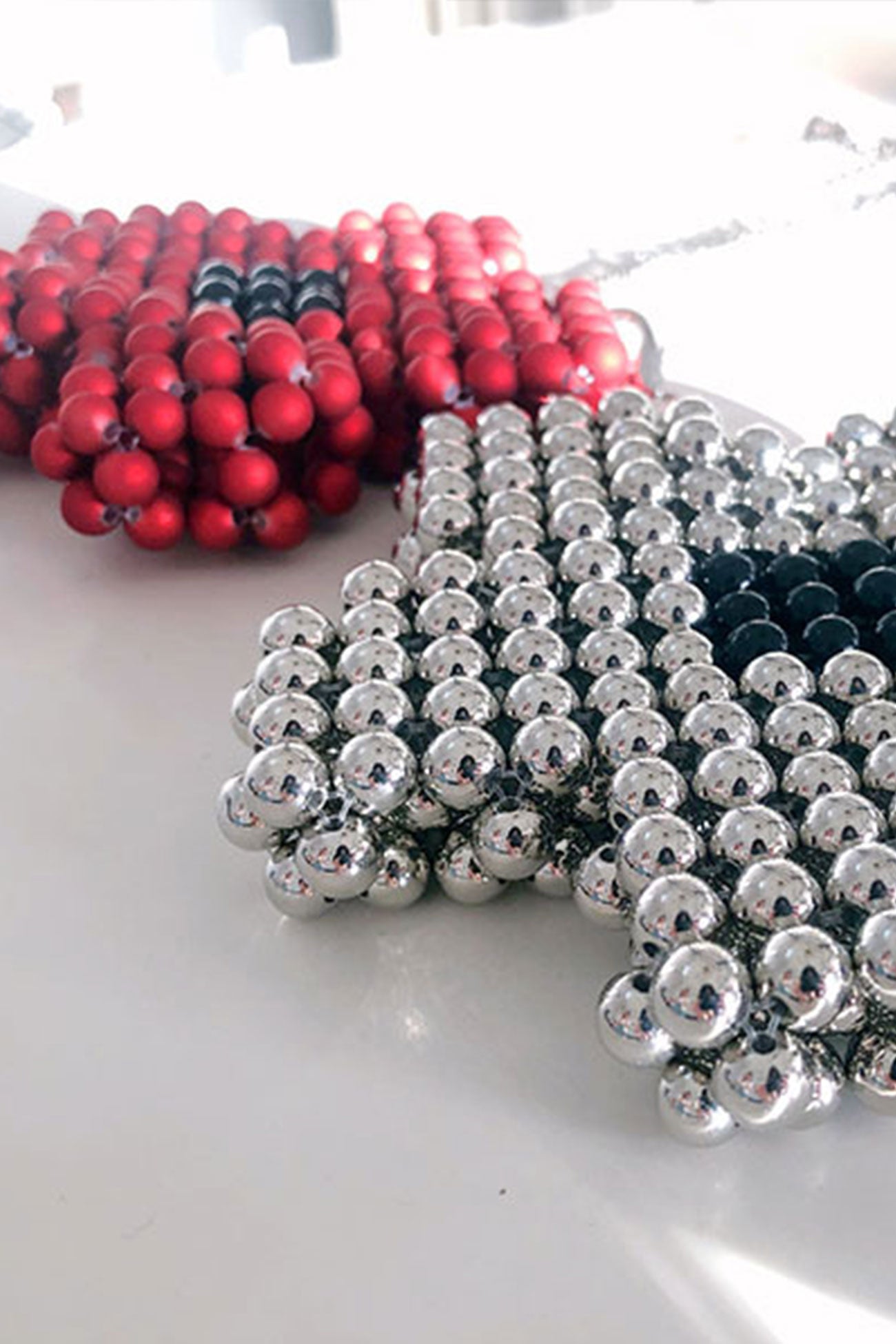 Handmade Pentagonal Beaded Crossbody Bag