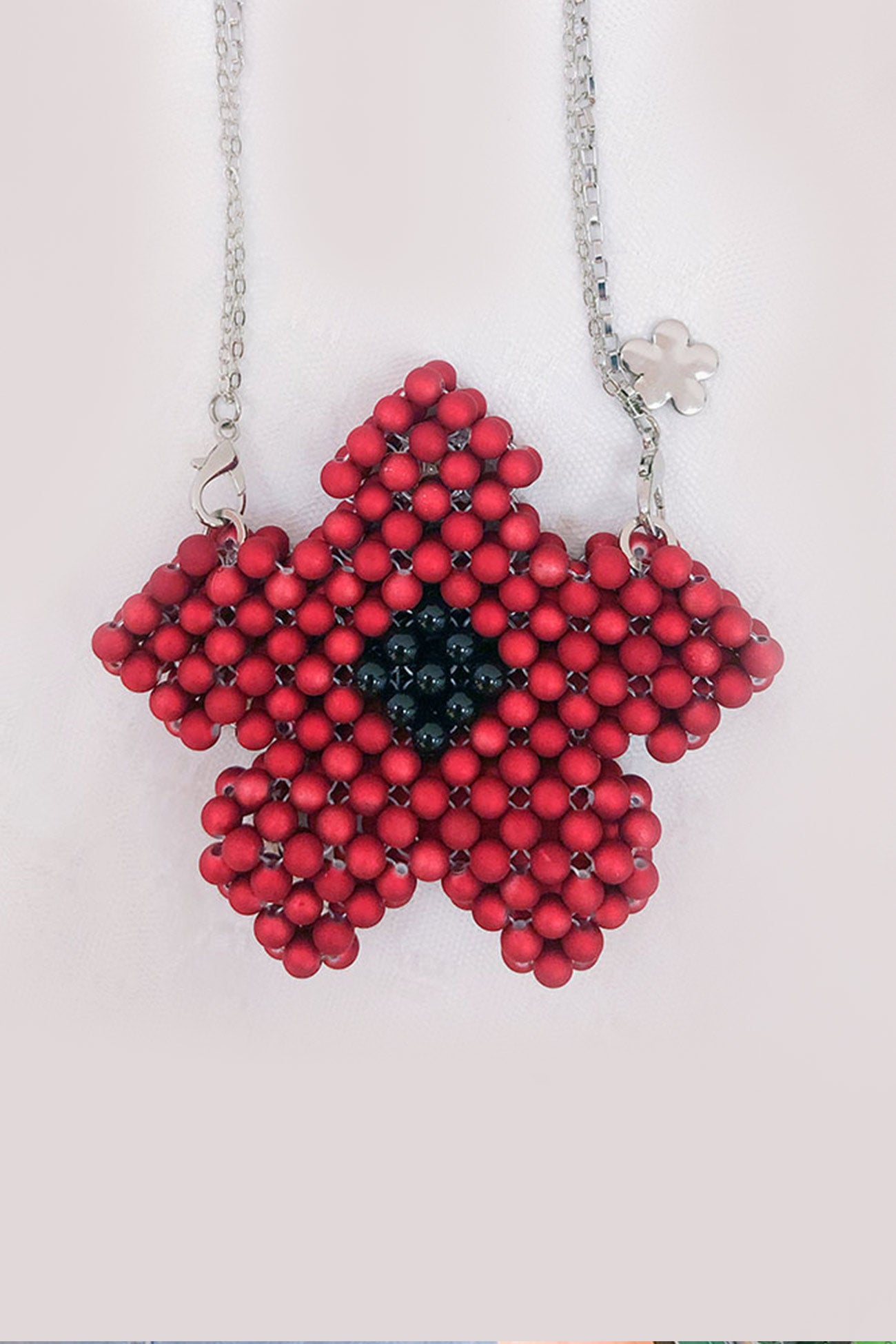 Handmade Pentagonal Beaded Crossbody Bag