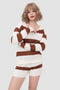 Knitted Stripe Casual Two Piece Set