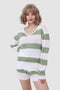 Knitted Stripe Casual Two Piece Set