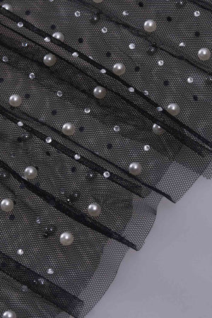 Mesh Full Pearl Cover-up Dress