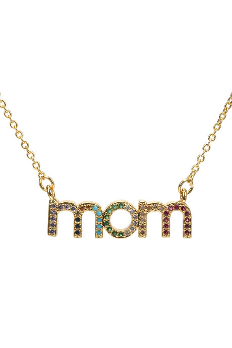 Mom & Butterfly Colorful Zicron Necklace