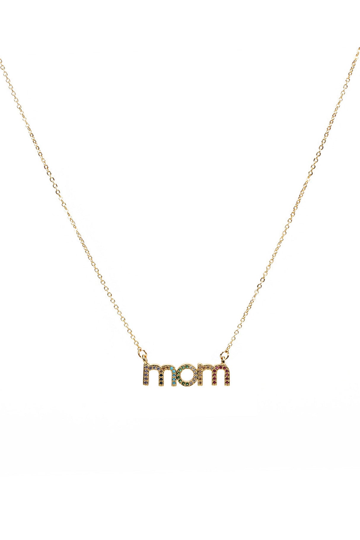 Mom & Butterfly Colorful Zicron Necklace