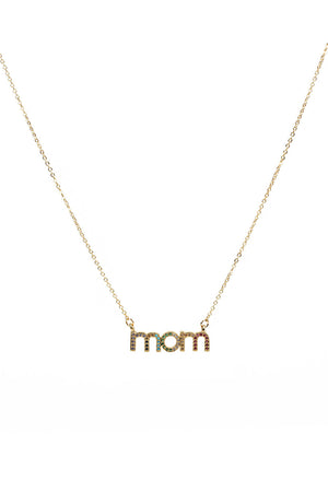 Mom & Butterfly Colorful Zicron Necklace