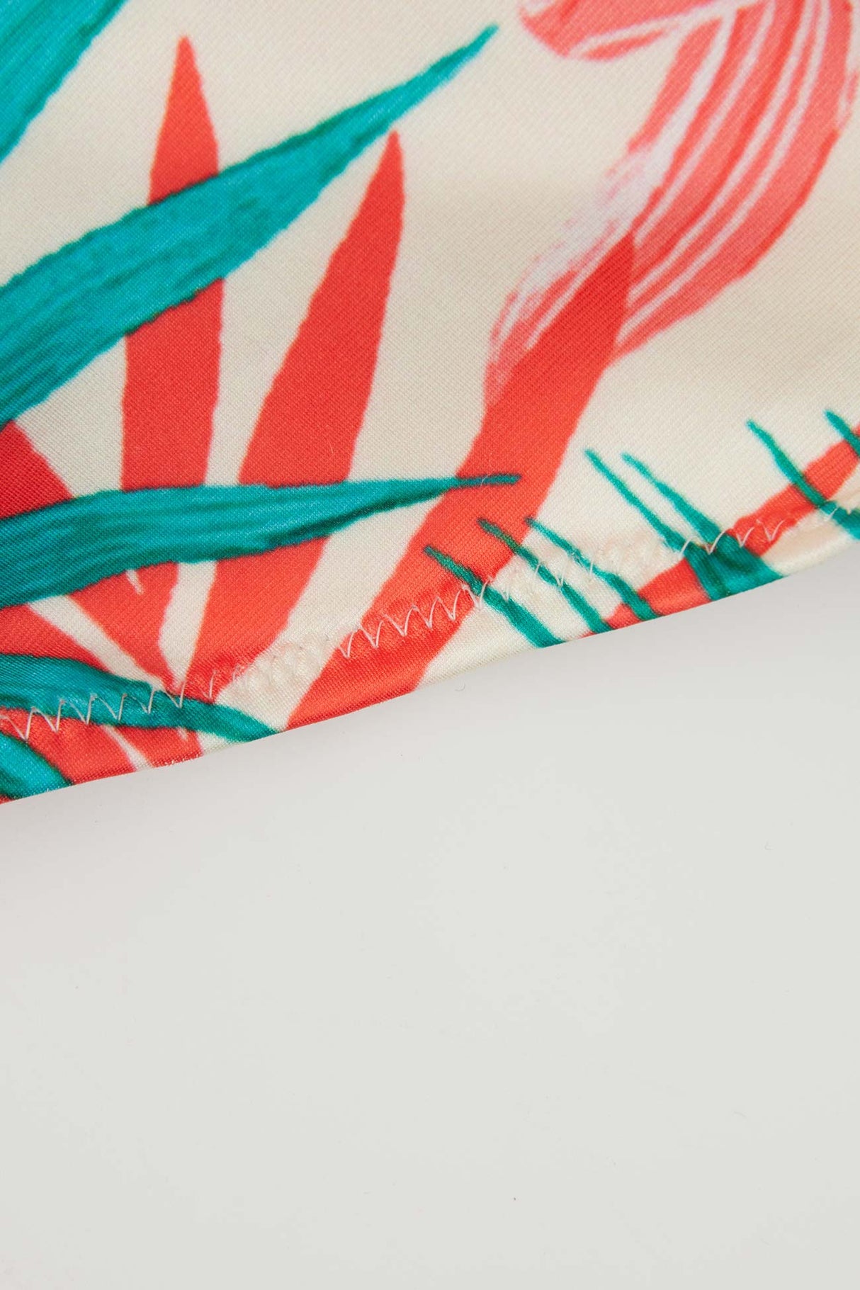 Off-Shoulder Tropical Print One Piece Swimsuit