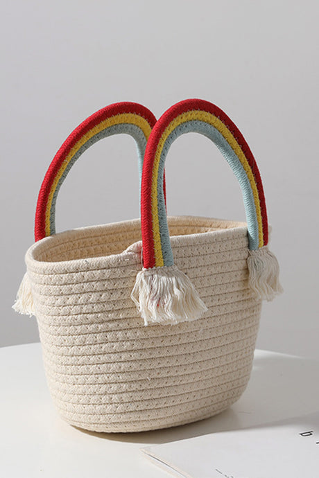 Rainbow Cloud Braided Handbag
