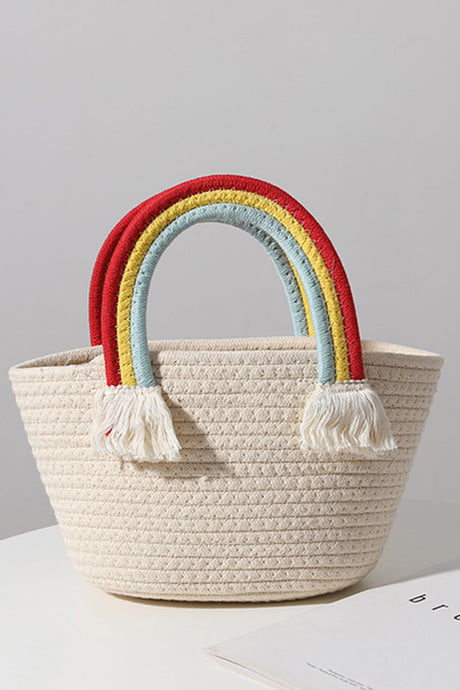 Rainbow Cloud Braided Handbag