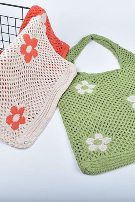 Small Flower Hollow-out Crochet Bag