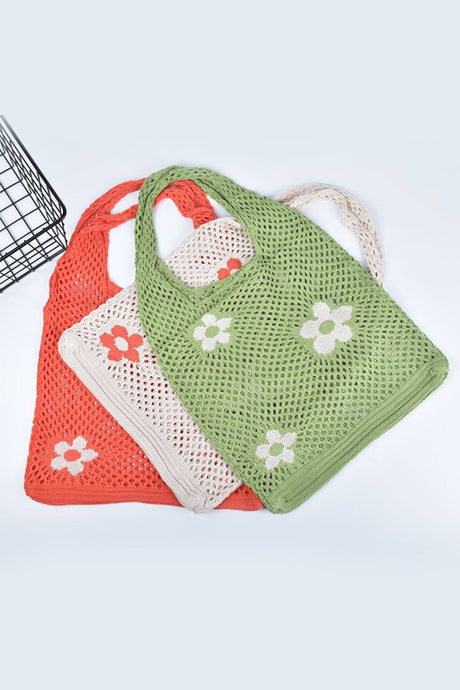 Small Flower Hollow-out Crochet Bag