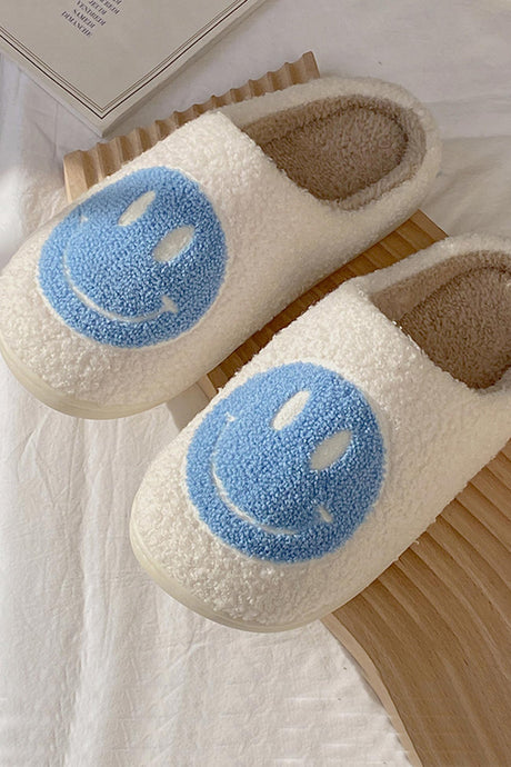 Smiley Slip-on Home Flush Slippers