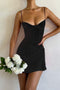 Solid Color Corset Cami Dress