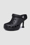 Solid Color High Heel Clog