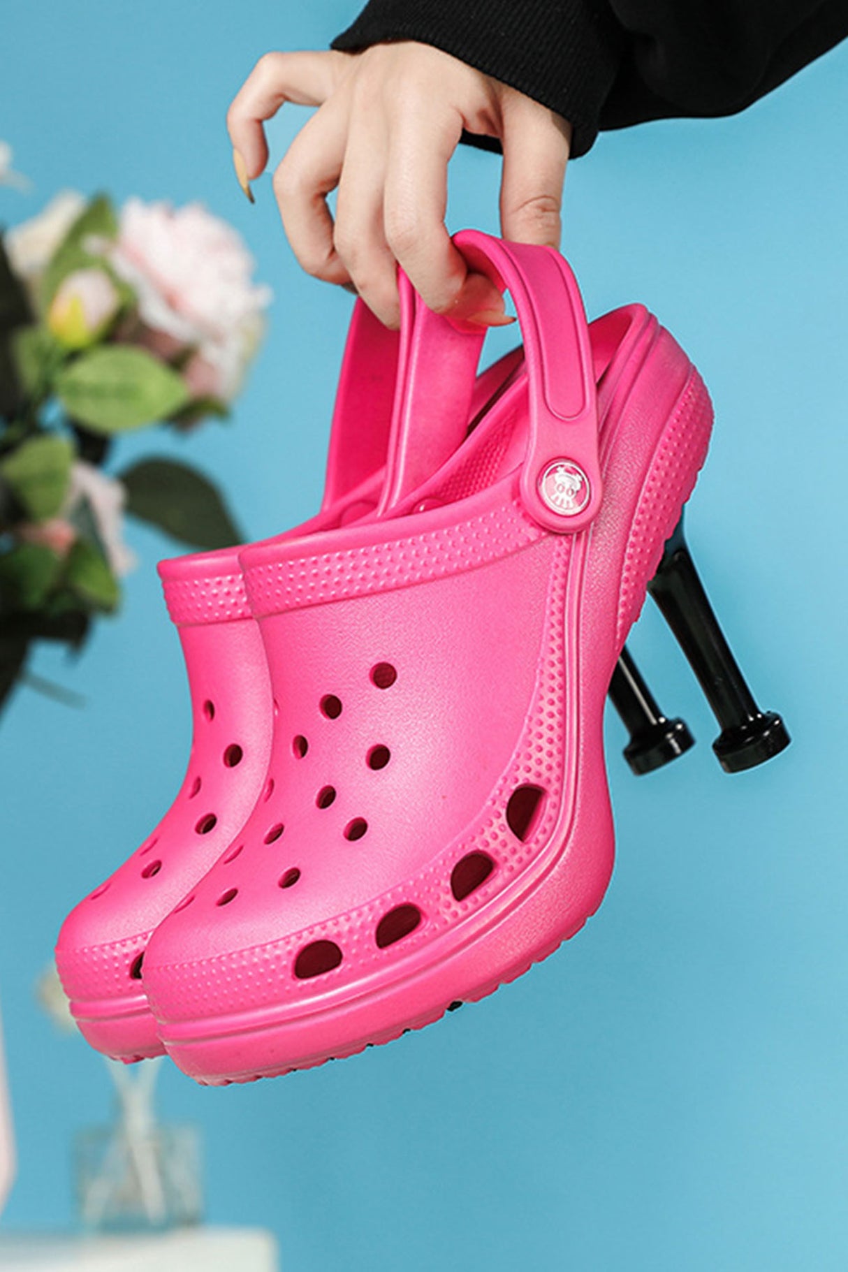 Solid Color High Heel Clog