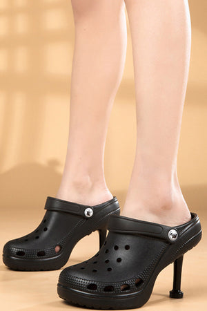 Solid Color High Heel Clog