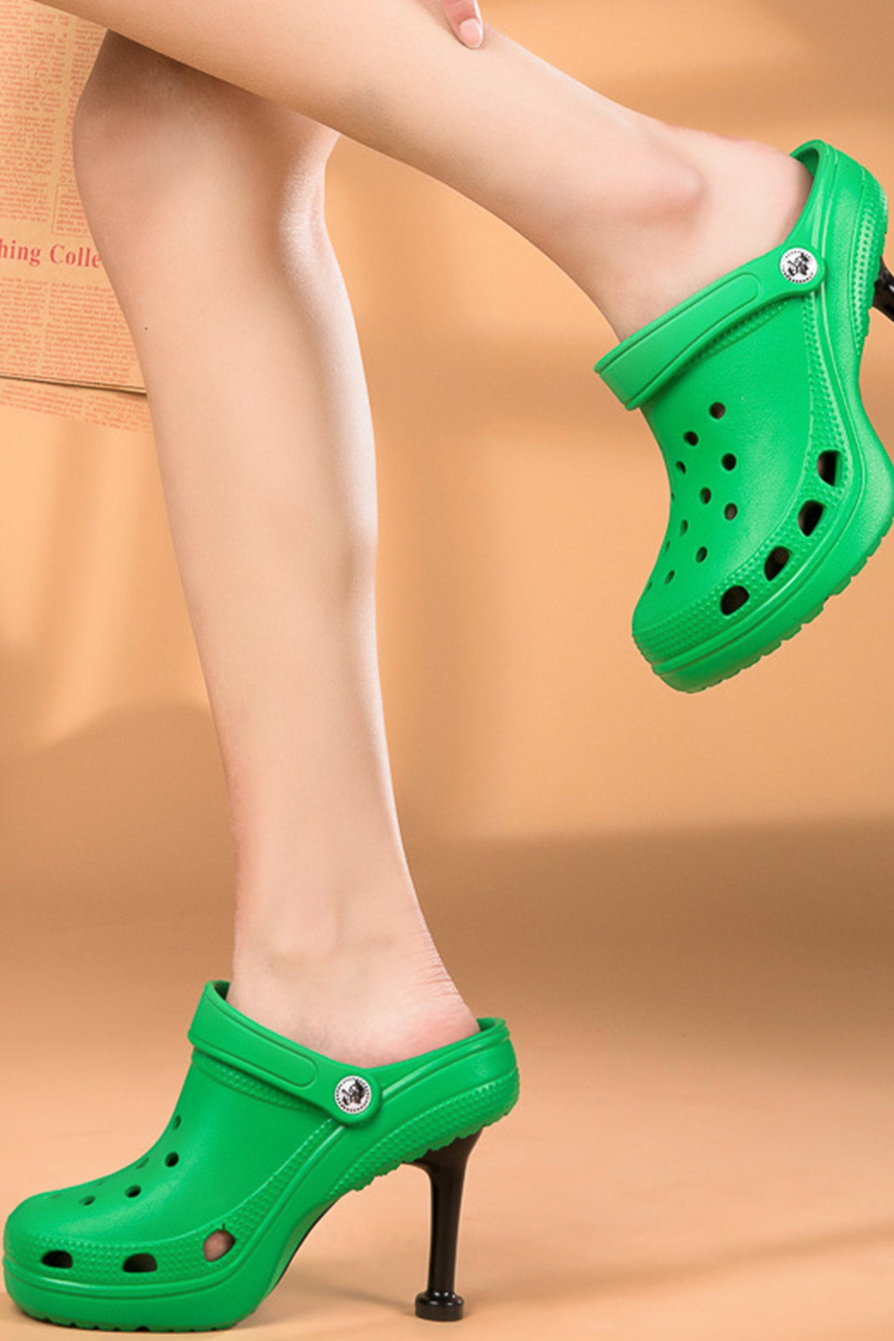 Solid Color High Heel Clog