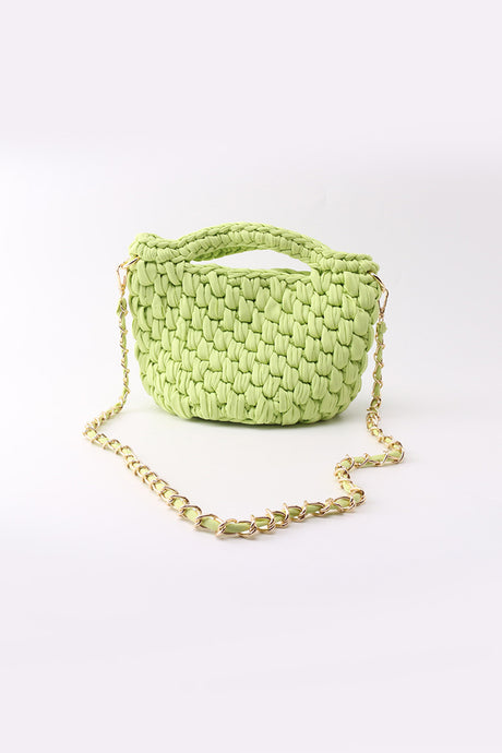 Solid Handwoven Crossbody Bag