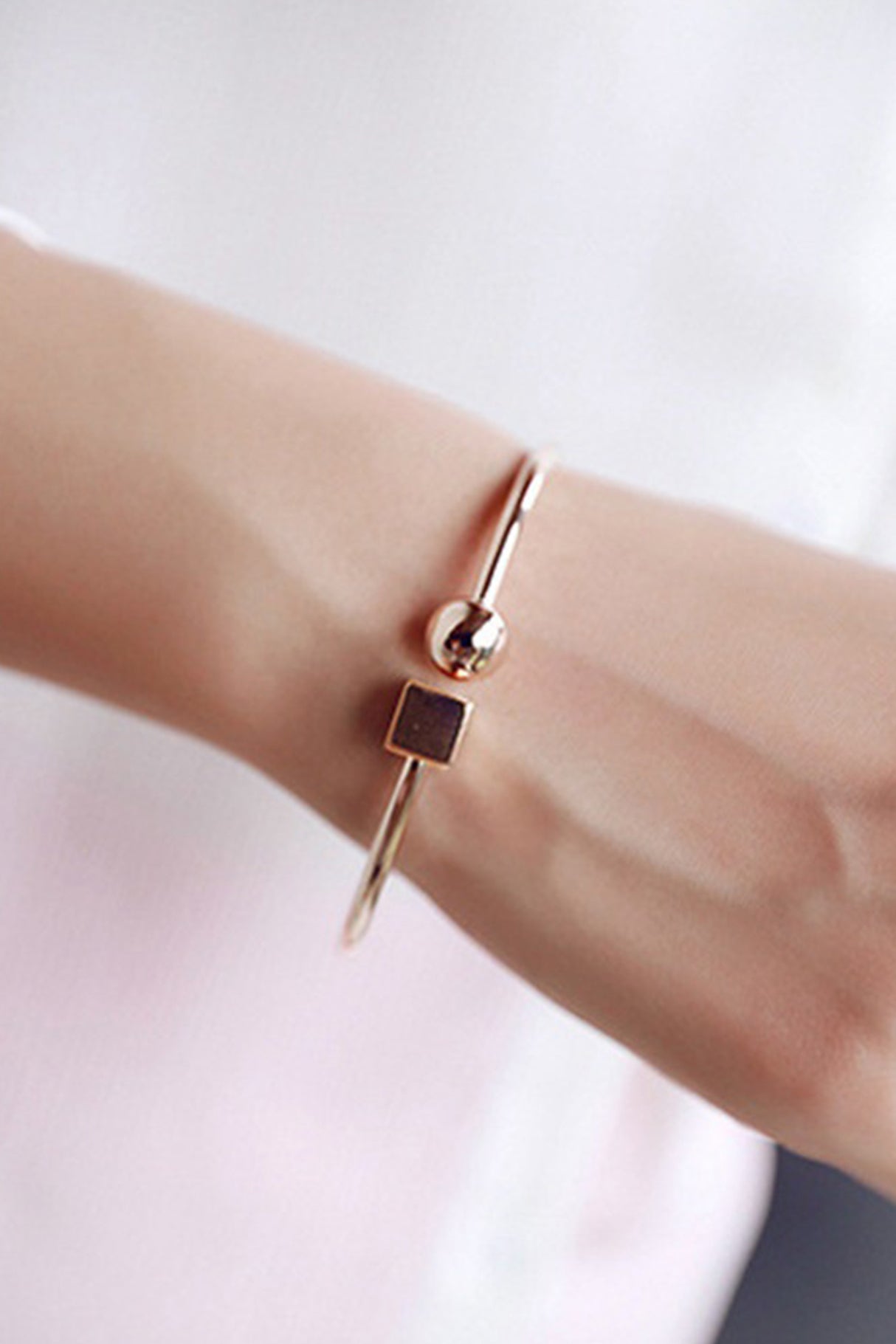 Square Circle Minimalist Bracelet