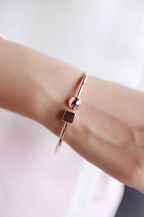 Square Circle Minimalist Bracelet