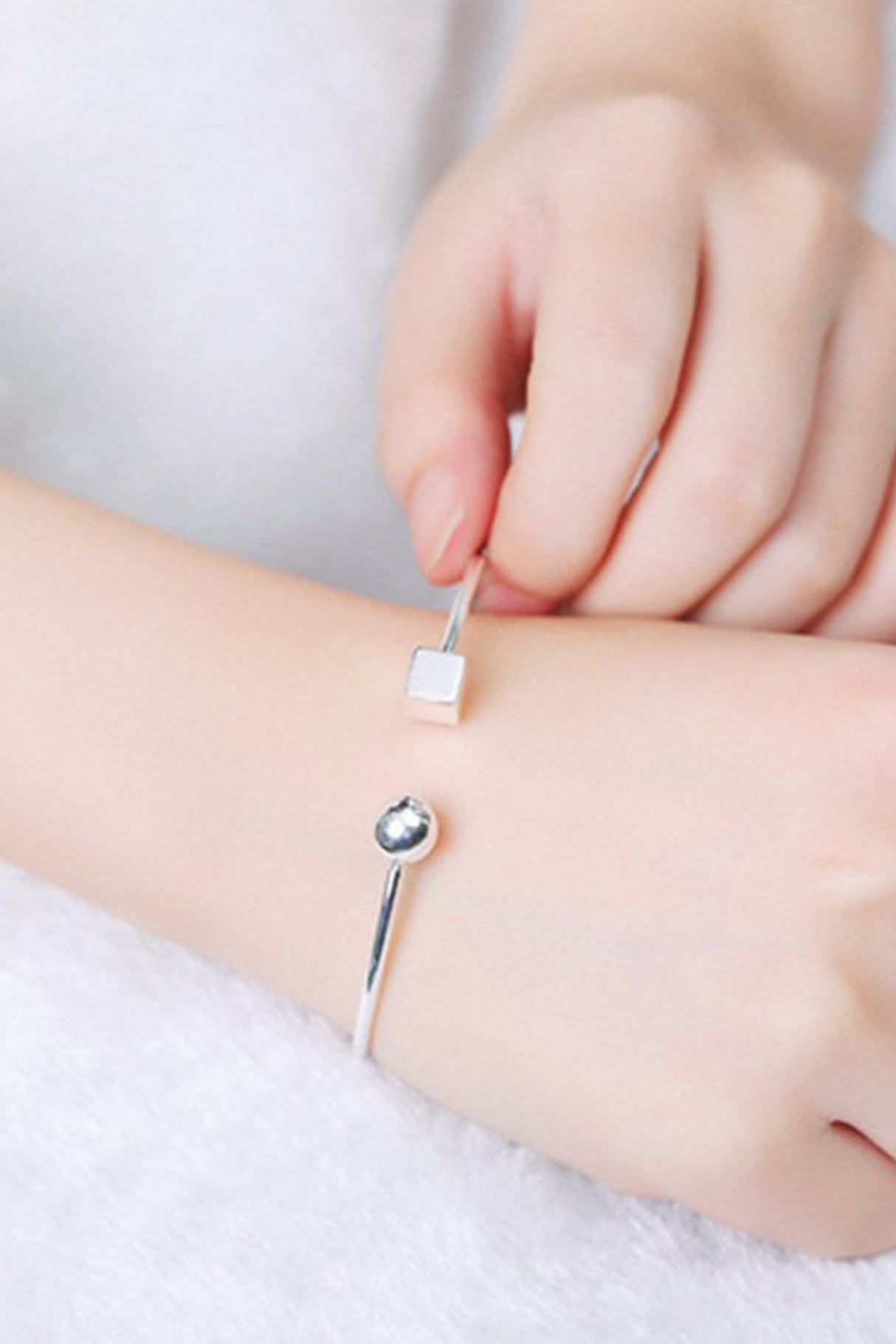 Square Circle Minimalist Bracelet