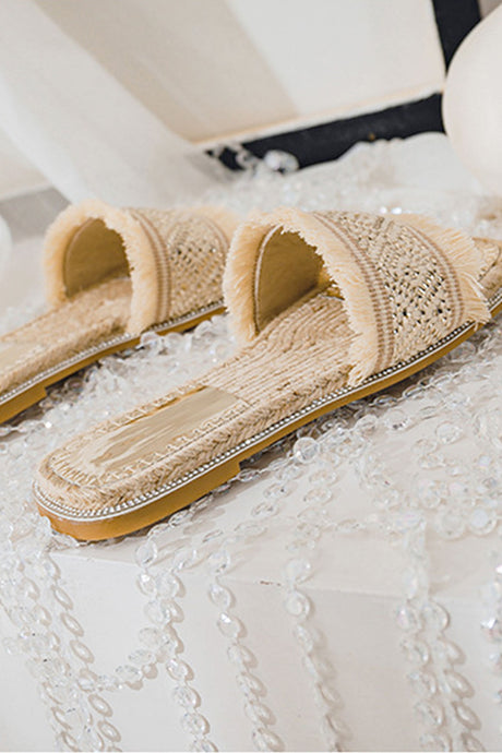 Vintage Espadrille Flat Sandals