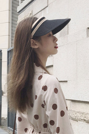 Striped Straw Visor