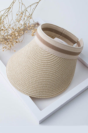 Striped Straw Visor